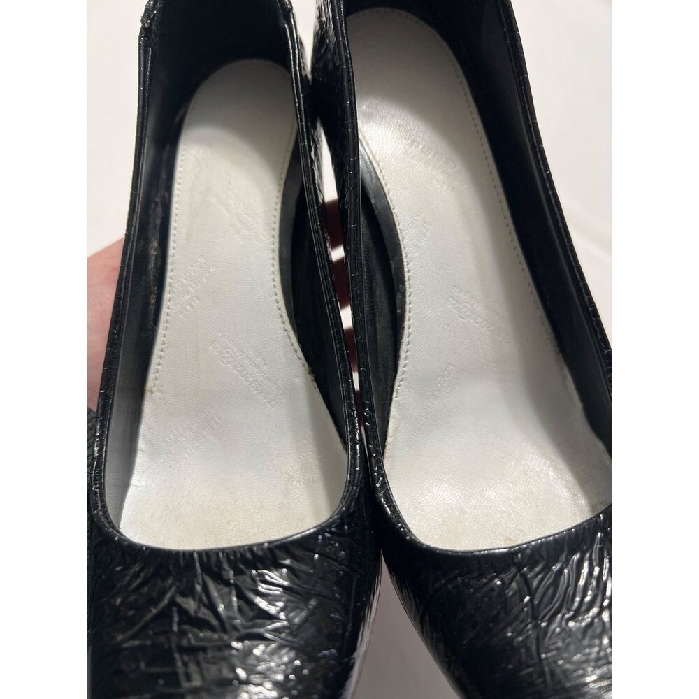 Maison Margiela Crinkle Black Patent Leather Heels Size 38 - Picture 6 of 12